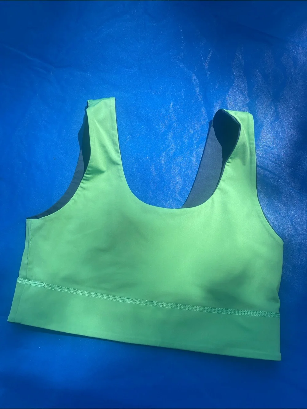Fabletics Reversible Sports Bra Crop Top Navy Green Women’s Small
